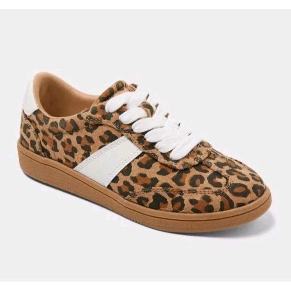 Art Class Kids' Marlowe Retro Court Sneakers Leopard Print Cheetah
